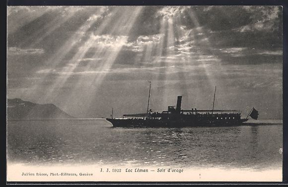 Cartes postales: AK Lac Léman, Soir d'orage – D'occasion à Berlin par bartko-reher