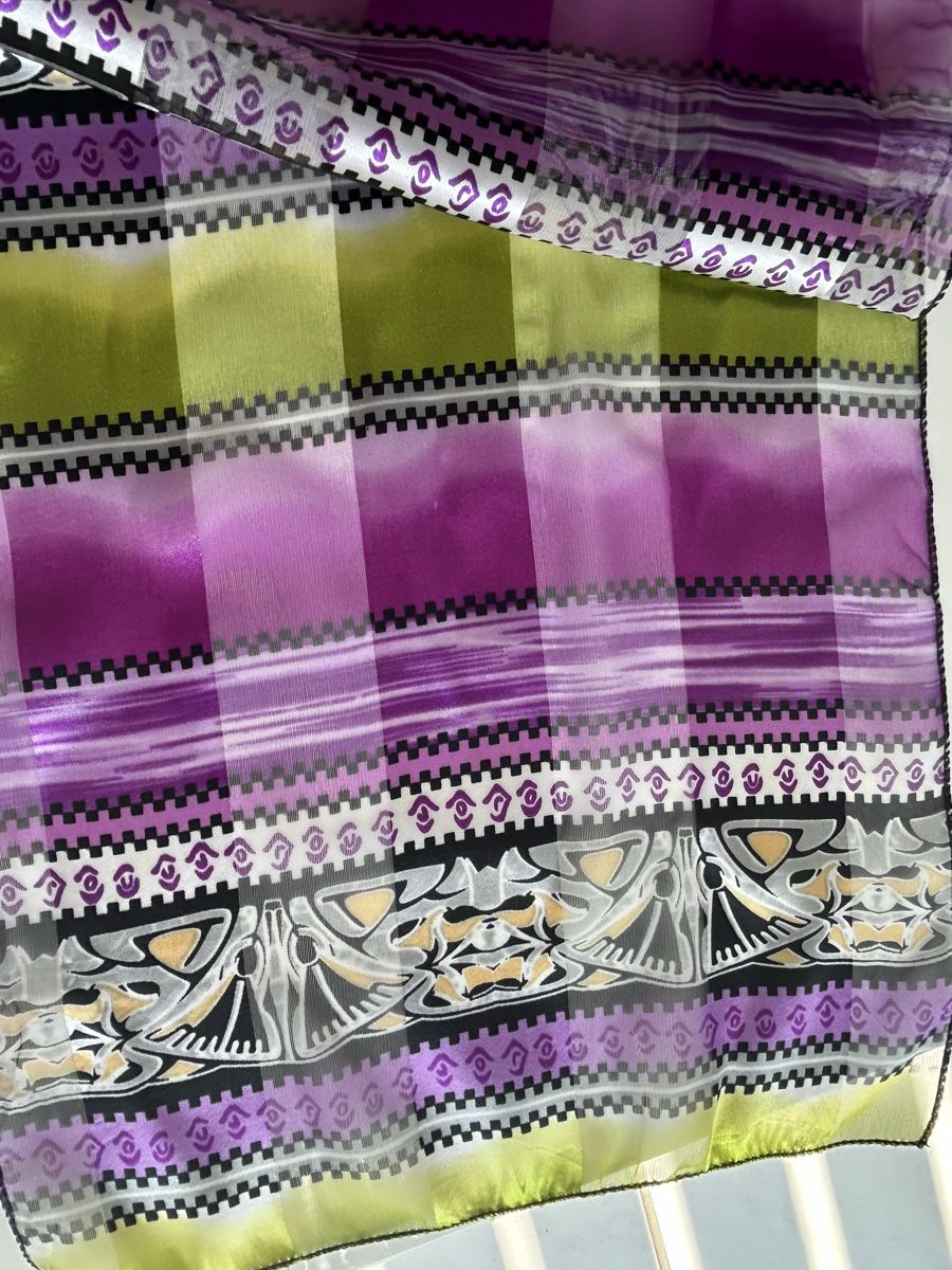 Foulards & écharpes: Scarf multicoloured plaid pattern 100% polyester – Neuf (Voir description) à Saland par ele_vc96 1