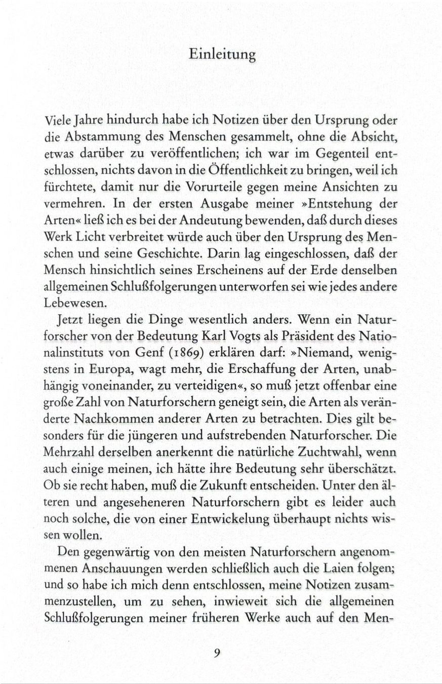Libri: Darwin Charles, Die Abstammung des Menschen – Nuovo (secondo la descrizione) da Sarnen venduto da Livres 4