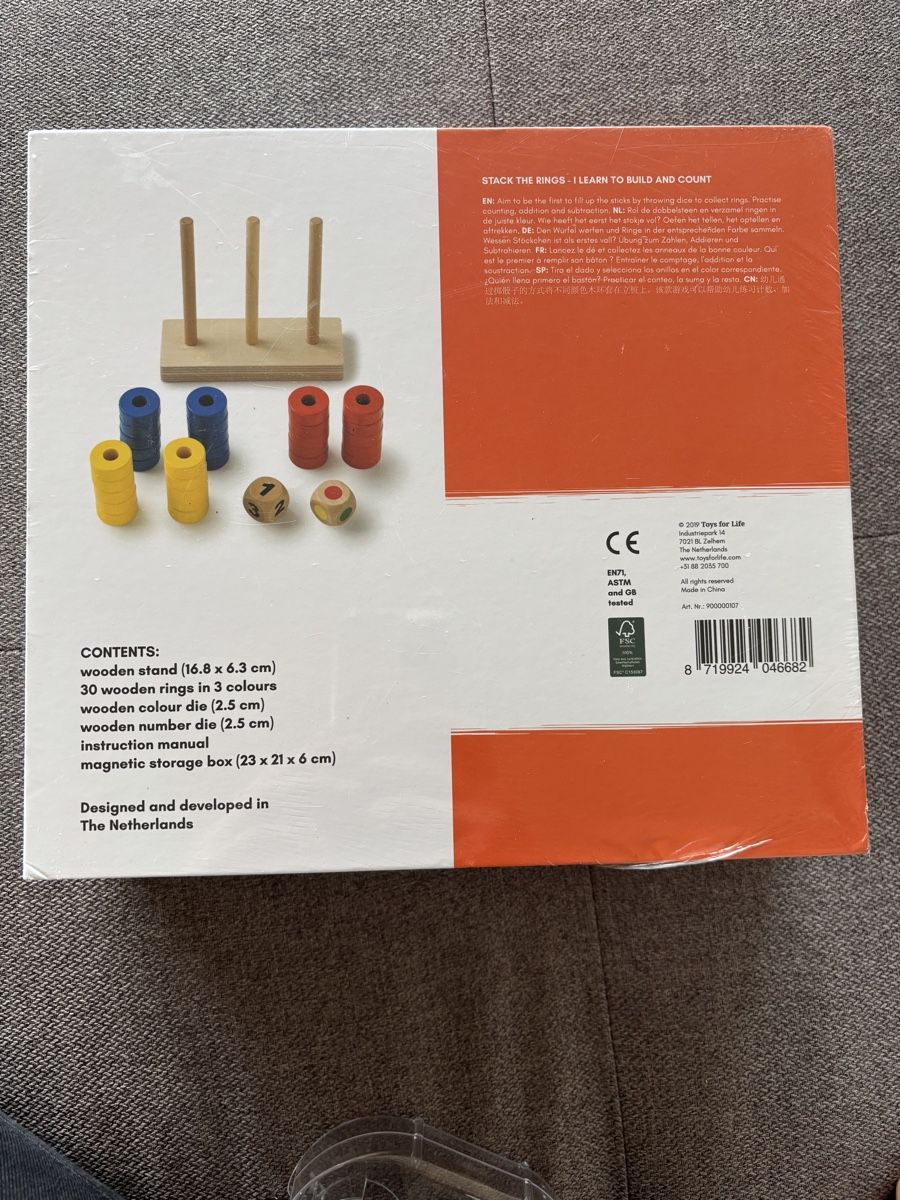 Giochi: Neues Lernspielzeug "Stack the Rings" ab 3 Jahren – Nuovo e nell'imballaggio originale da Grosswangen venduto da Sunnyday35 1