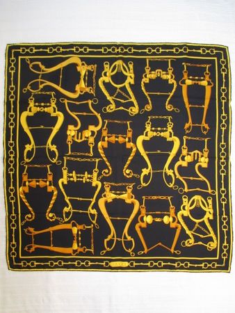 Gucci - Seidentuch Baroque Bridle & Horsebit Silk Scarf Vtg
