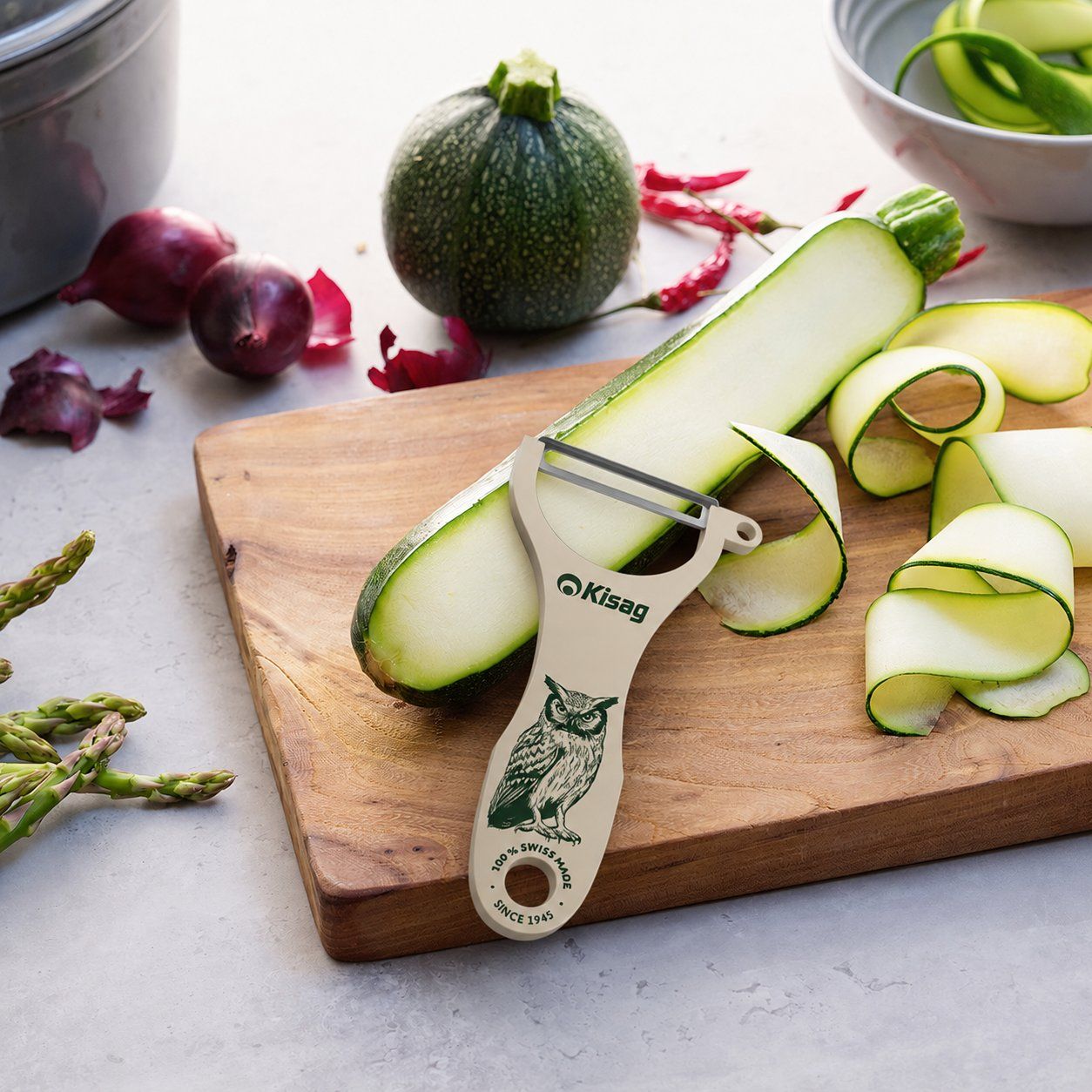 Kisag Elettrodomestici da cucina: Kisag Sparschäler Universal "Eule" - Swiss Made – Nuovo e nell'imballaggio originale da Bellach venduto da Kisag_AG