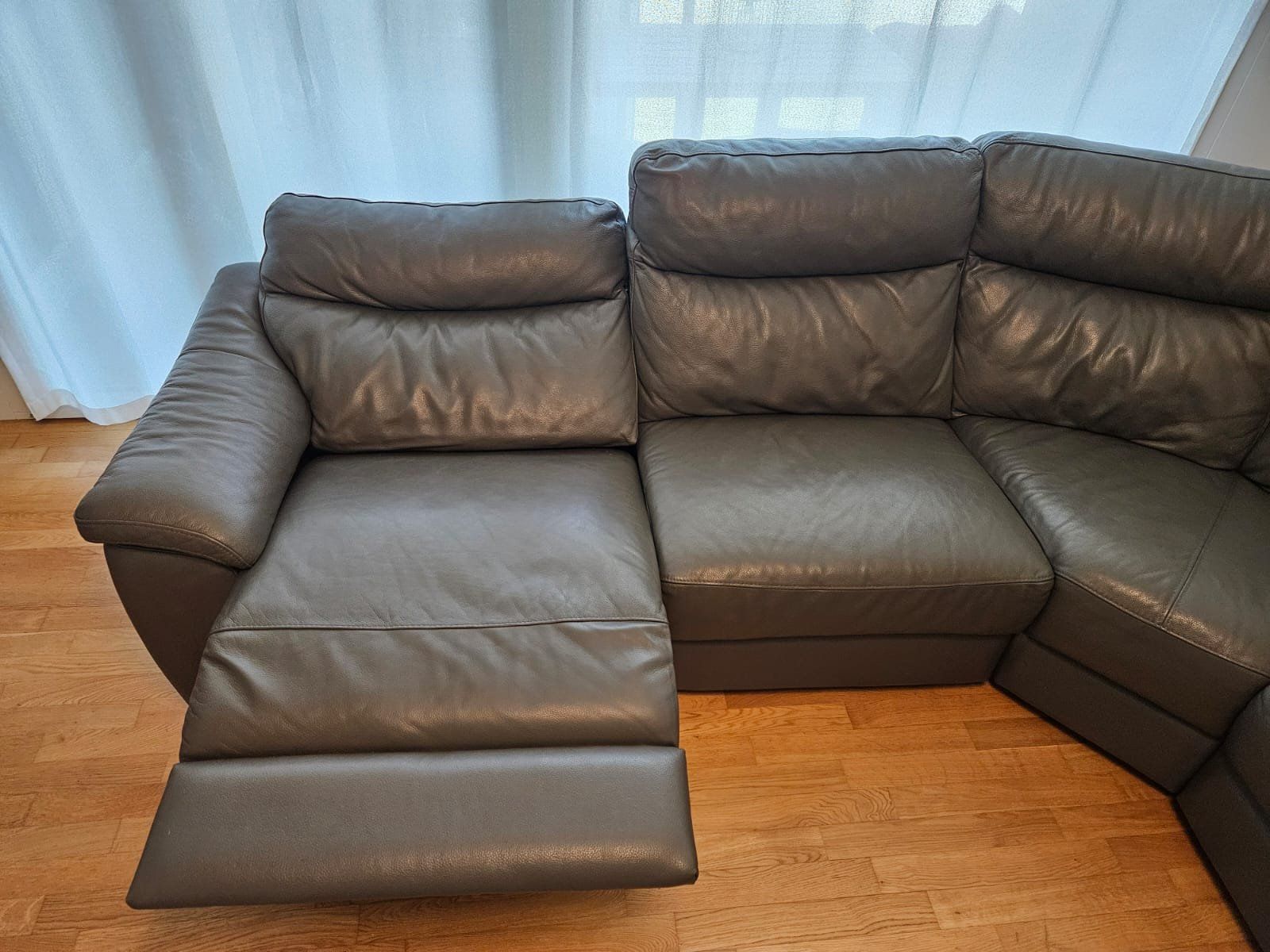 Conforama Sofas: Leder Ecksofa grau – Gebraucht aus Emmenbrücke von Alme20 3