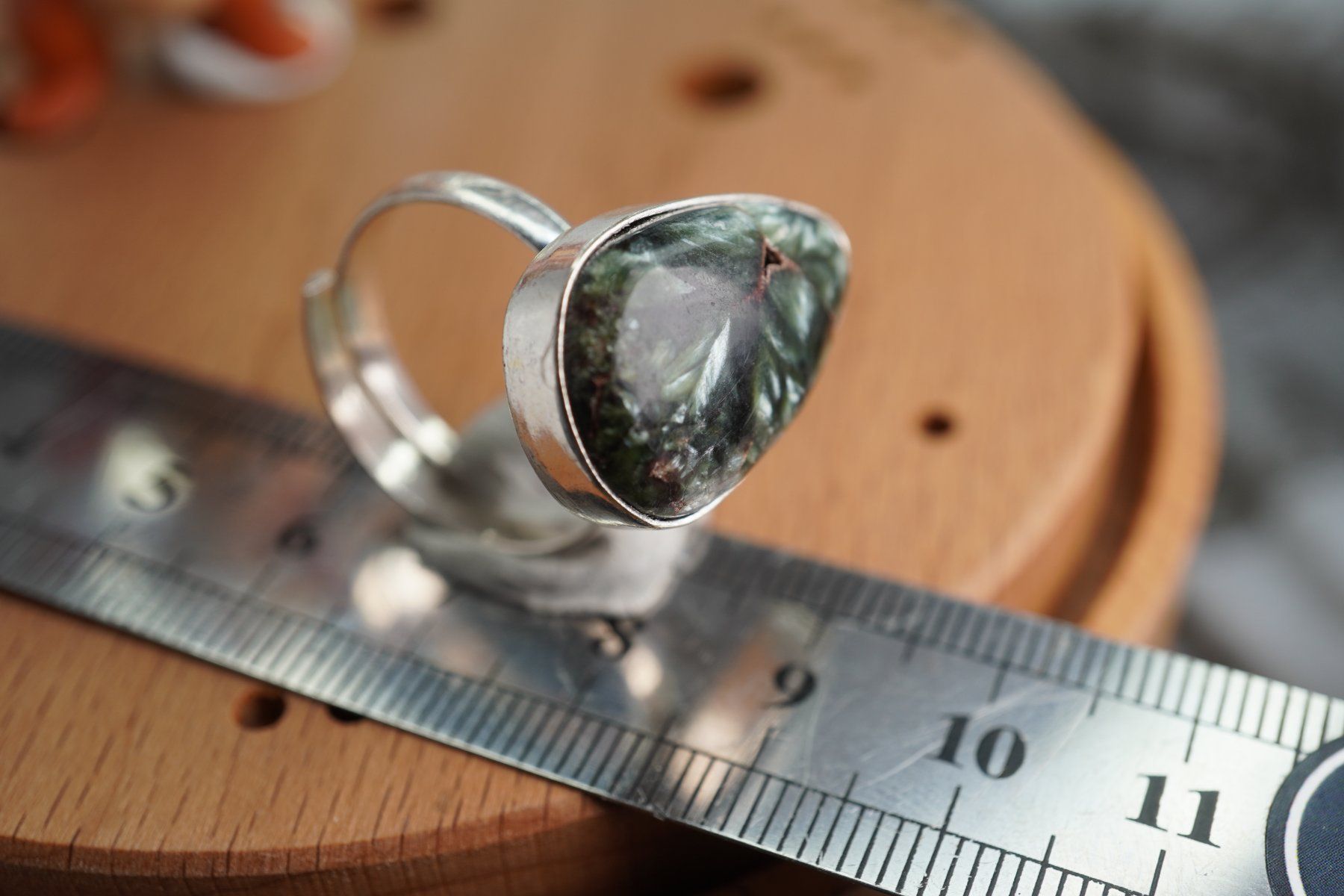 Mineralien & Heilsteine: Seraphinit     ring Grösse  Variabel     (Räumung!) – Neu und originalverpackt aus Eschenbach SG von topstone 5