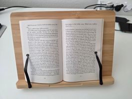 Readaeer Buchständer Bambus verstellbar