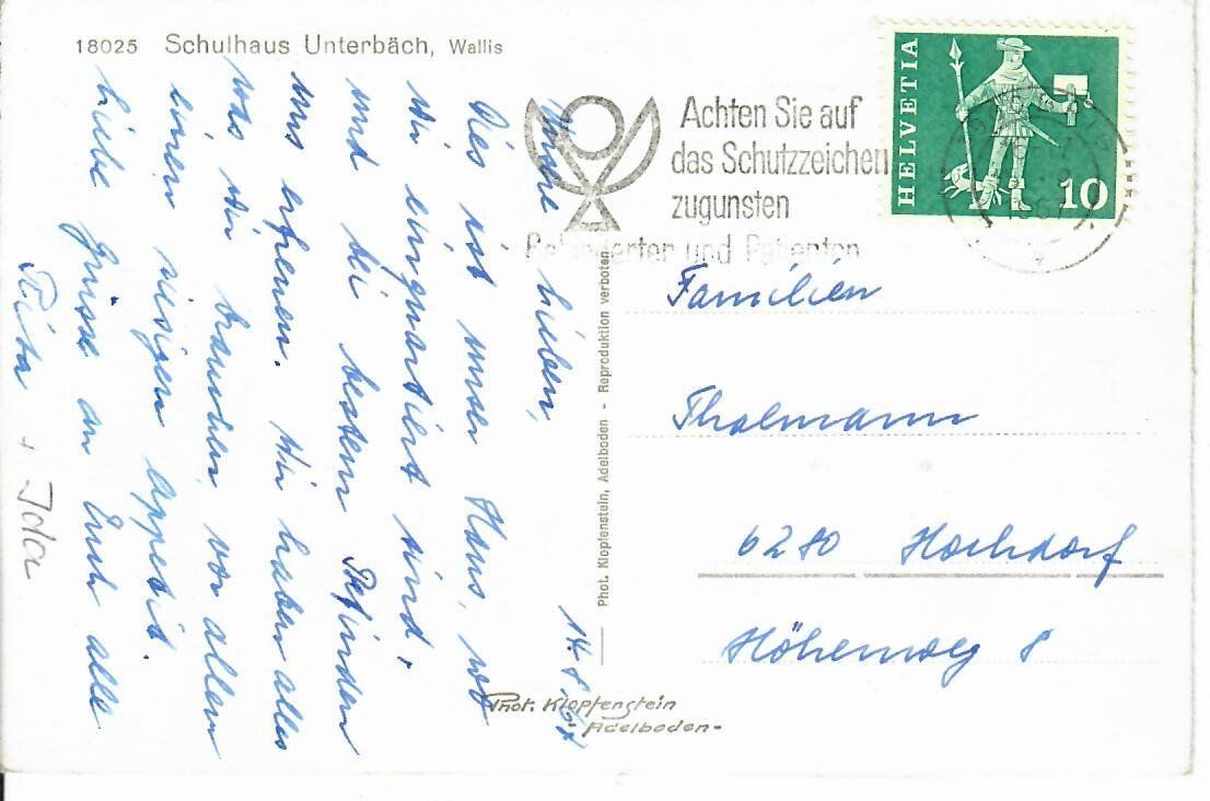 Cartoline postali: Schulhaus Unterbäch – Usato da Hochdorf venduto da Ziegel-16 1