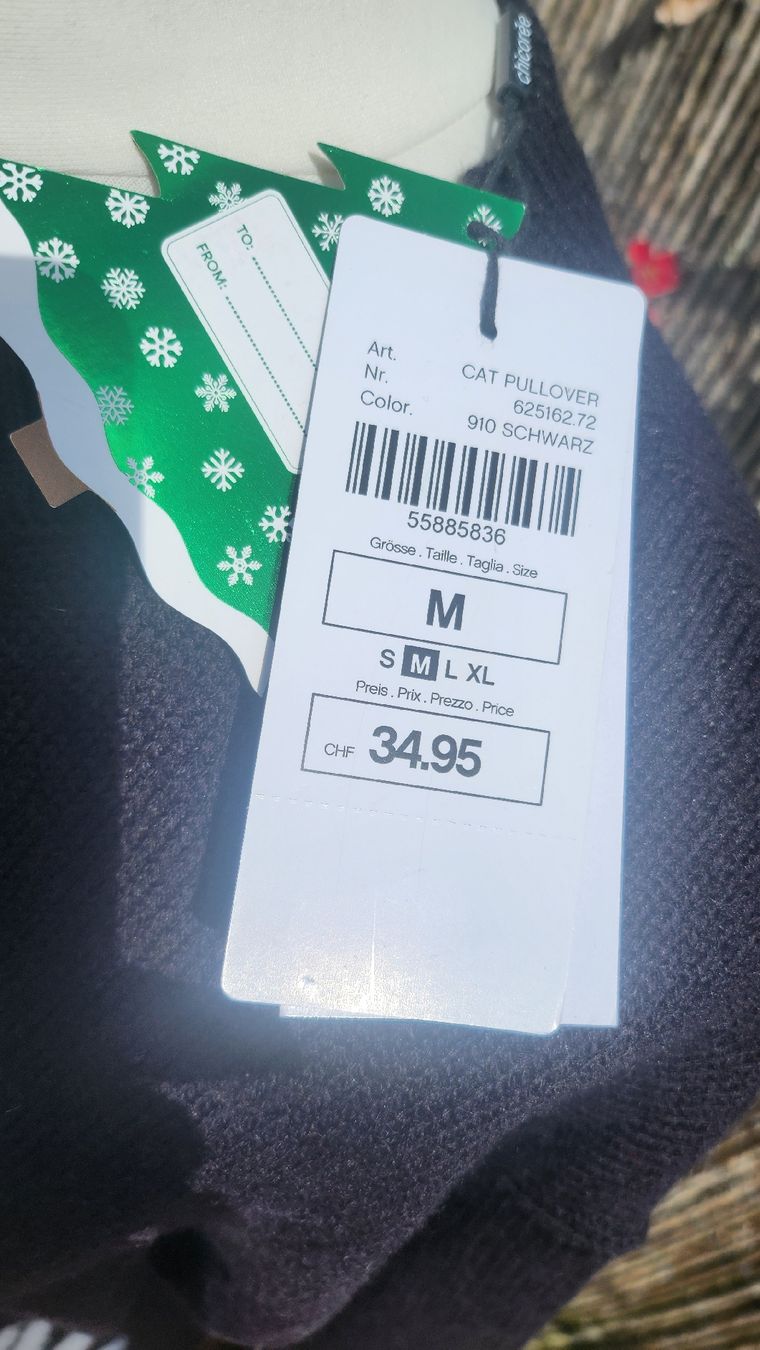 Maglioni & Felpe: Pullover noir motif CHAT Chicorée, taille M, NEUF  – Nuovo e nell'imballaggio originale da Agiez venduto da chouchanelle 5