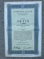 Gebrüder Sulzer Aktie Nr.22018 von 1943