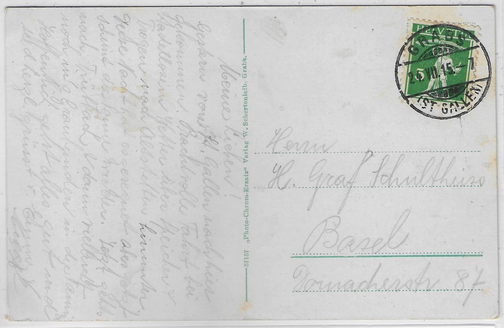 Cartoline postali: Grabs - Generalansicht - Litho – Usato da Ettingen venduto da Kartenplanet 1