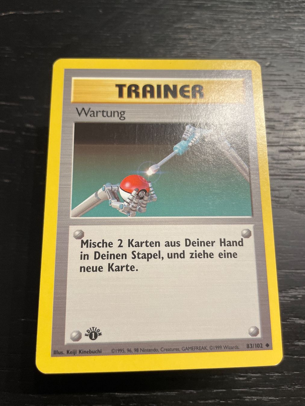 Pokémon Sammelbilder & Trading cards: Pokemon Wartung 83/102 1. edition trainer base – Gebraucht aus Hugelshofen von Suimosa