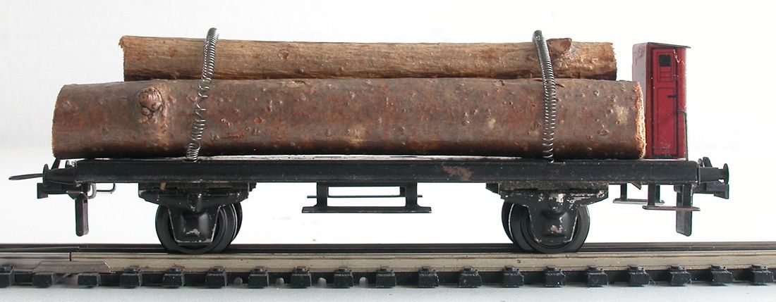 Trix Modellini di ferrovie: Trix Holztransportwagen Spur H0 – Usato da Oberwil BL venduto da Klang 1