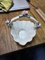 Porzellan Korbschale Gerold Bavaria Rosen Goldrand (Q)