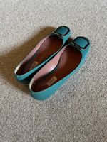 Bally Ballerinas Gr. 37.5 Türkis Lackleder