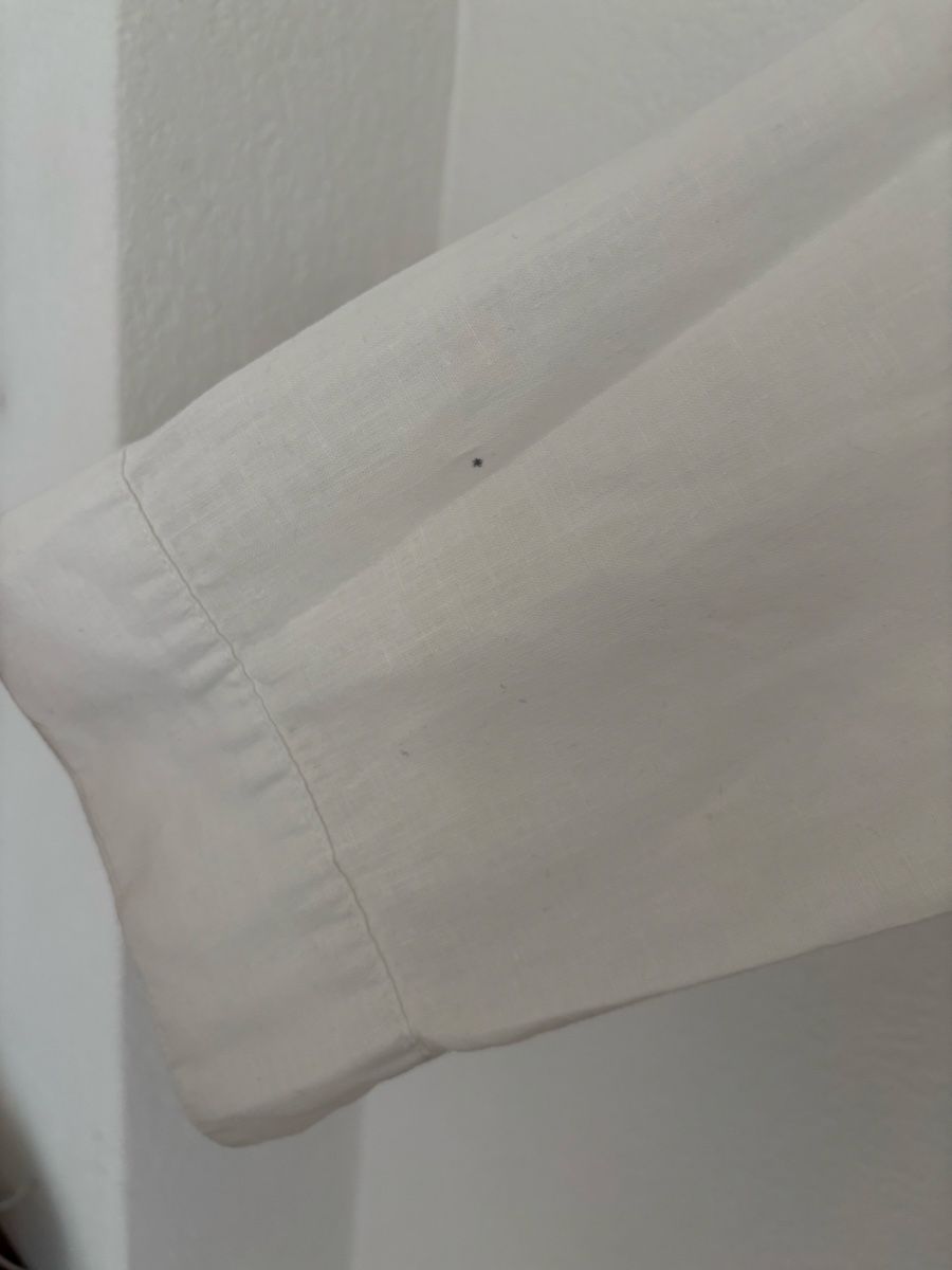 H&M Camicette: H&M Bluse Leinen weiss Langarm S – Usato da Bern venduto da wisemagpie 4
