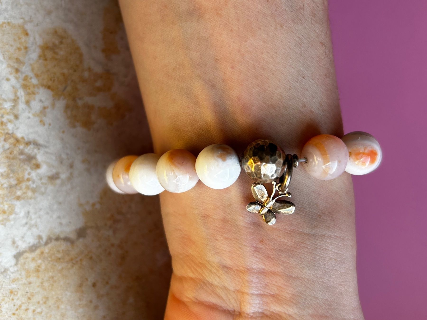 Bracciali & Braccialetti: Armband Achat weiss-orange – Usato da Dittingen venduto da Bellevista