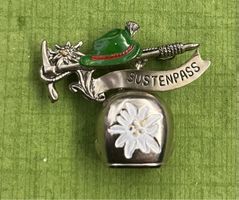Sustenpass Edelweiss Glocke Abzeichen