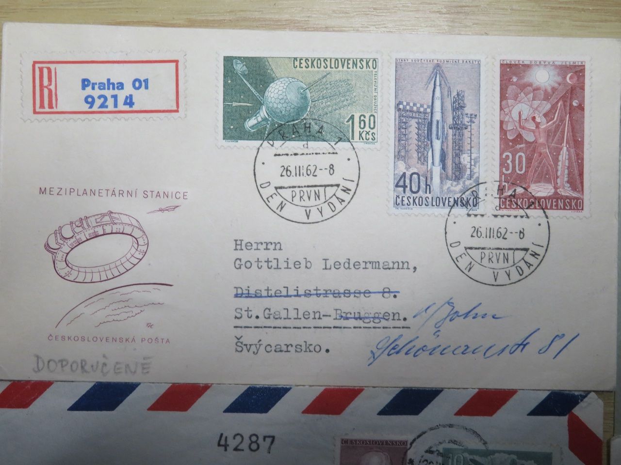 Tutti i francobolli: Tschechoslowakei 7 Briefe teils Einschreiben – Usato da Spreitenbach venduto da heitersberg54 1