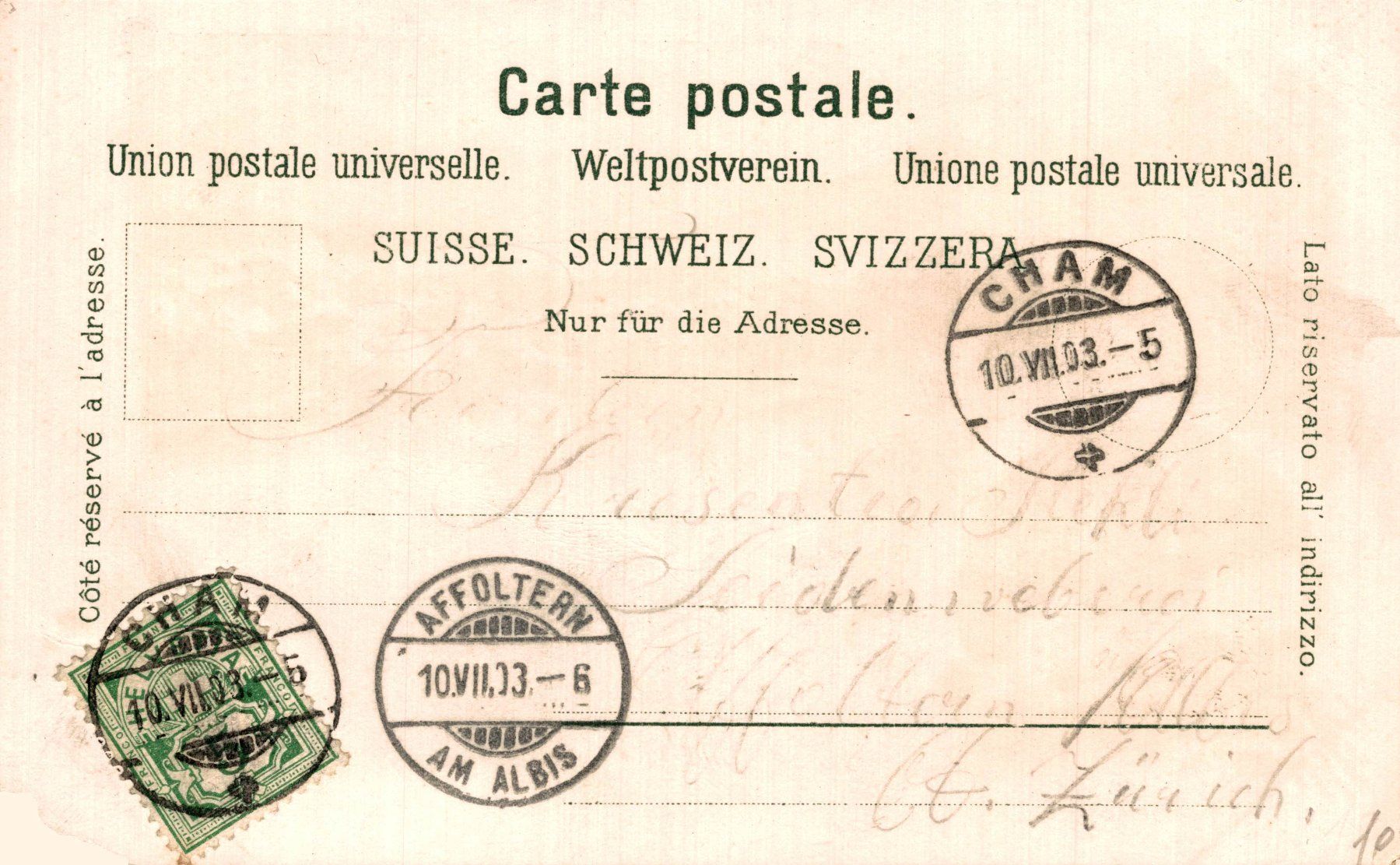 Cartes postales: Gruss aus Cham. Milchsiederei – D'occasion à Bronschhofen par Astore 1