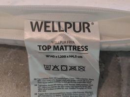 Topper 140x200cm WELLPUR FRYA weiss