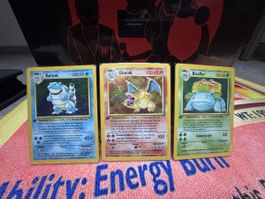 Pokemon Base set 1 edition Glurak Turtok Bisaflor Komplett