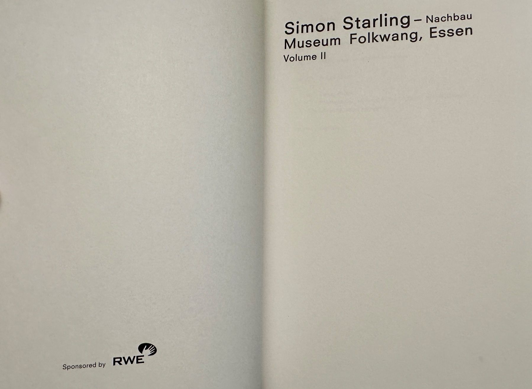 Libri: Simon Starling: Nachbau. – Usato da Zürich venduto da allp 6