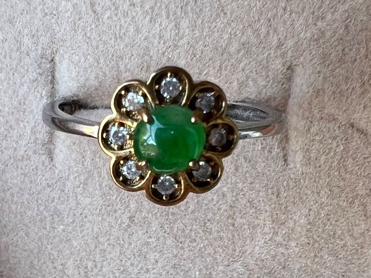 Bagues: Silberring mit echter Jadeite-Jade – Neuf (Voir description) à Bern par Steinfieber