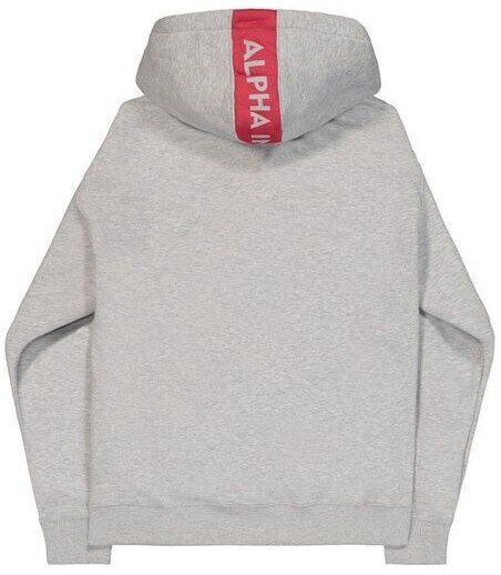 Alpha Industries Maglioni & Felpe: Alpha Industries Red Stripe Hoody Grey Heather L – Nuovo e nell'imballaggio originale da Düdingen venduto da BluePalm 1