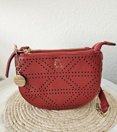 Sac bandoulière en cuir rouge NEUF 