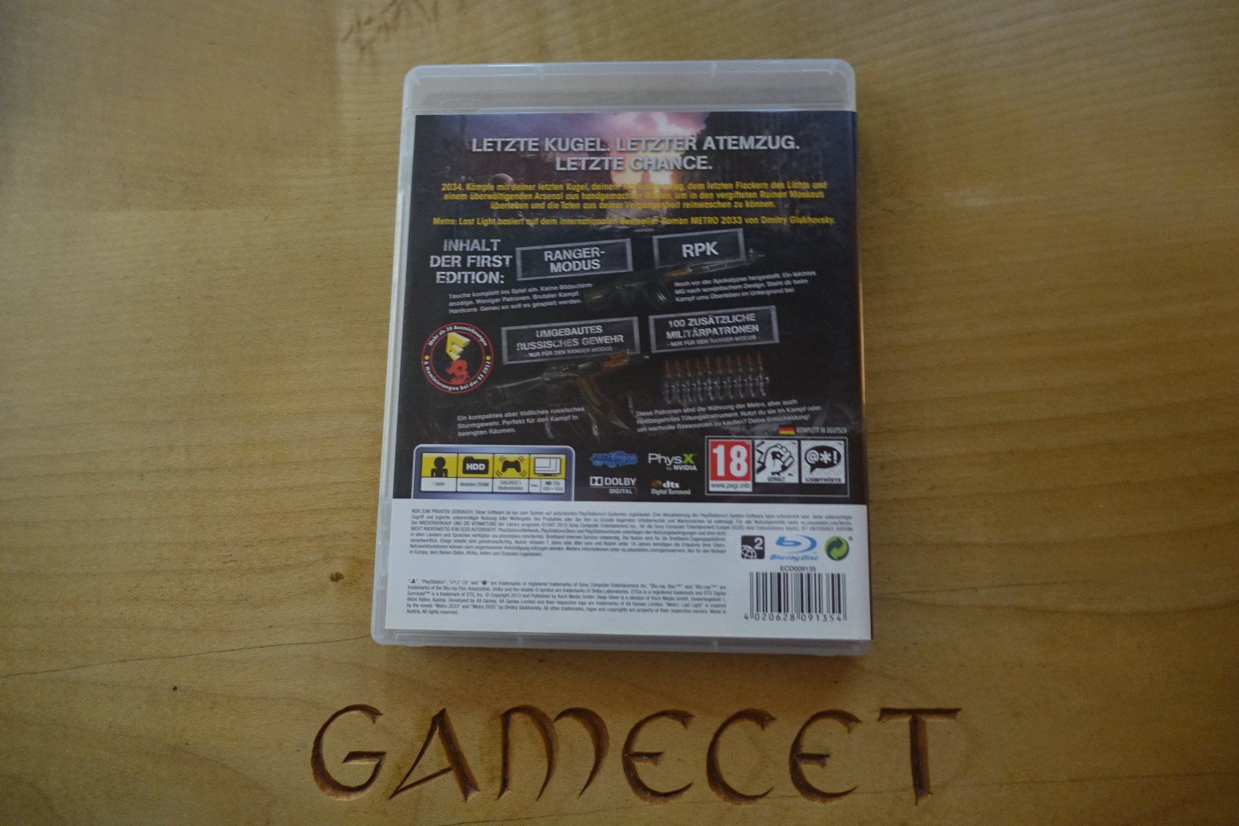 Sony Spiele: Metro: Last Light – Gebraucht aus Steinach von Gamecet 2