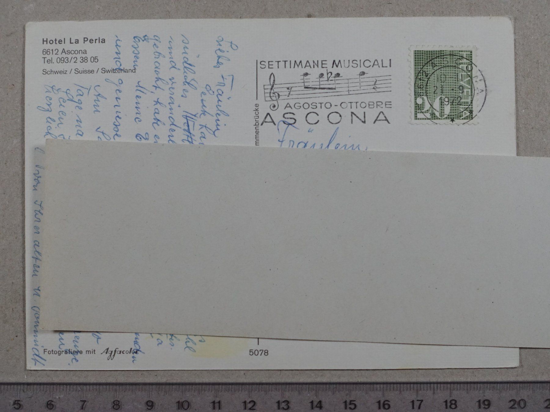 Cartoline postali: Ascona, Hotel La Perla, 1972 – Usato da Lenzburg venduto da fh1 1
