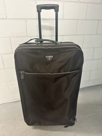Prada Trolley Reise Koffer dunkelbraun