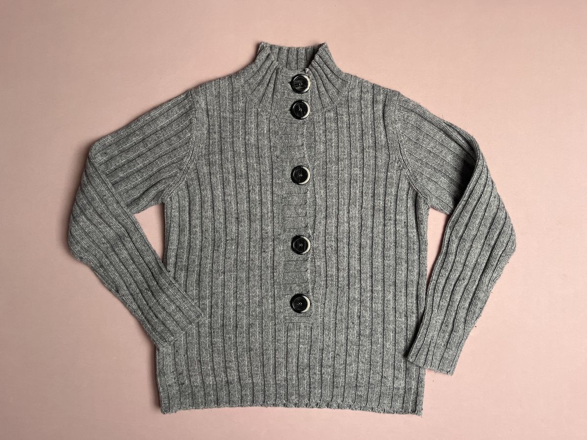 Maglioni & Felpe: CASSiS Damen Wollpullover Gr. 40 Rippenmuster grau – Usato da Kaisten venduto da saleforfun