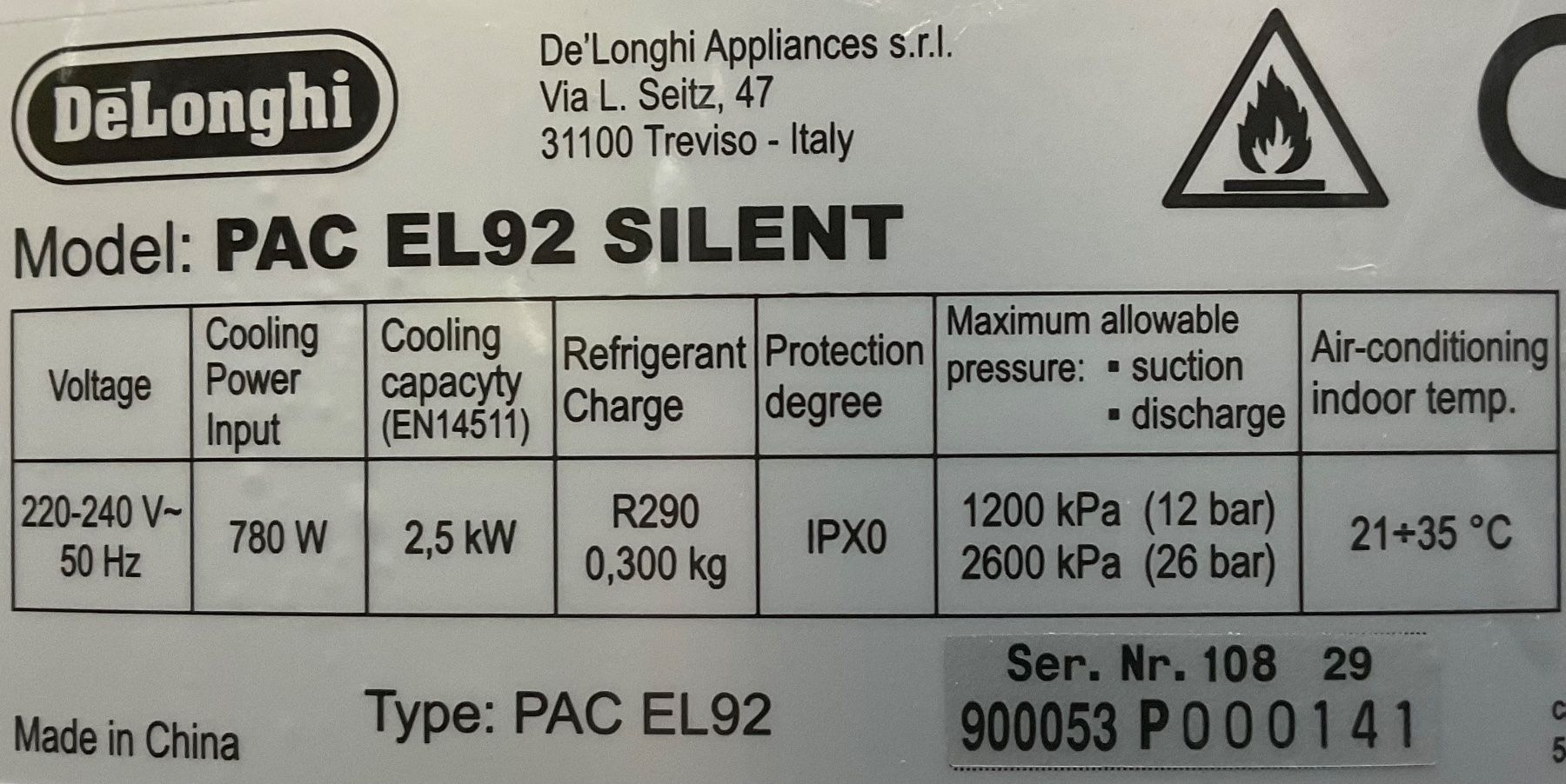 De'Longhi Condizionatori: DeLonghi Pinguino PAC EL 92 Silent – Usato da Kilchberg BL venduto da Bigblock 2