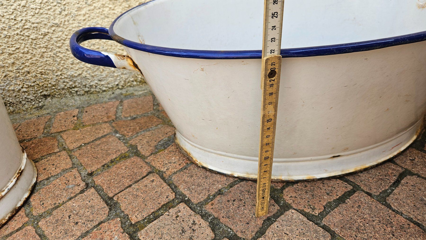 Altre Decorazioni per giardino: Grande tinozza di metallo smaltato – Usato da Melano venduto da H-Sara 5