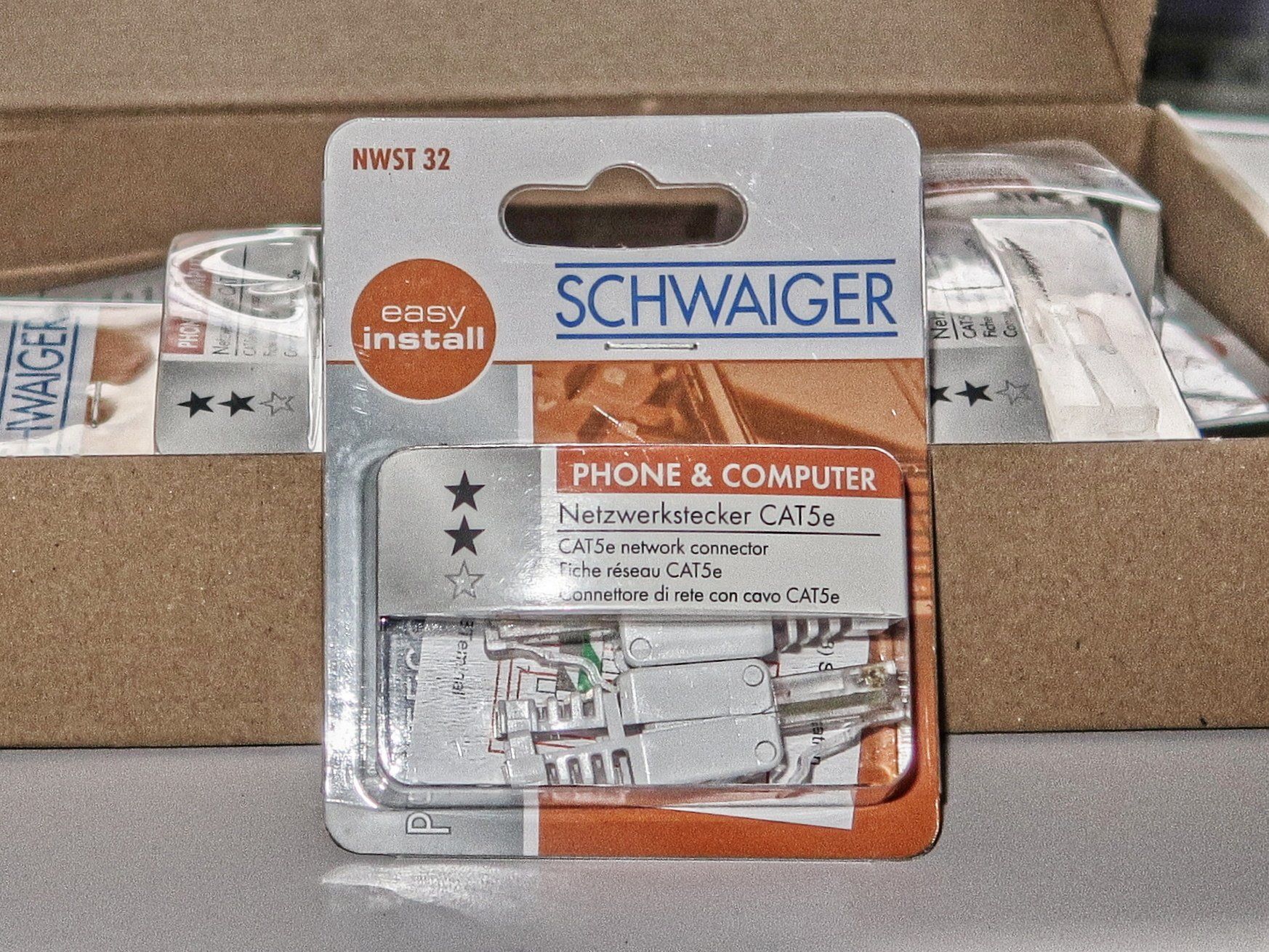 Composants électroniques: Netzwerkstecker CAT5e Schwaiger 10x 2 Stk – Neuf avec emballage d'origine à Hombrechtikon par Bluecoral 2