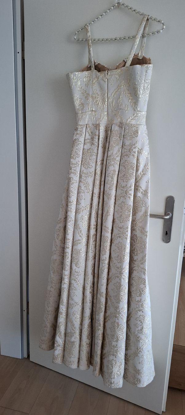 Vestiti: Abendkleid weiss-gold gemustert Grösse 34 – Usato da Othmarsingen venduto da lrr_x7ag 5