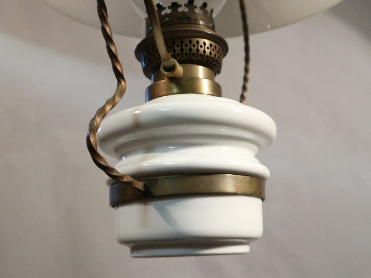 Lampade: Vintage Opal Glas Hängelampe Lampe Leuchte – Usato da Eschenbach SG venduto da Astalavista 2