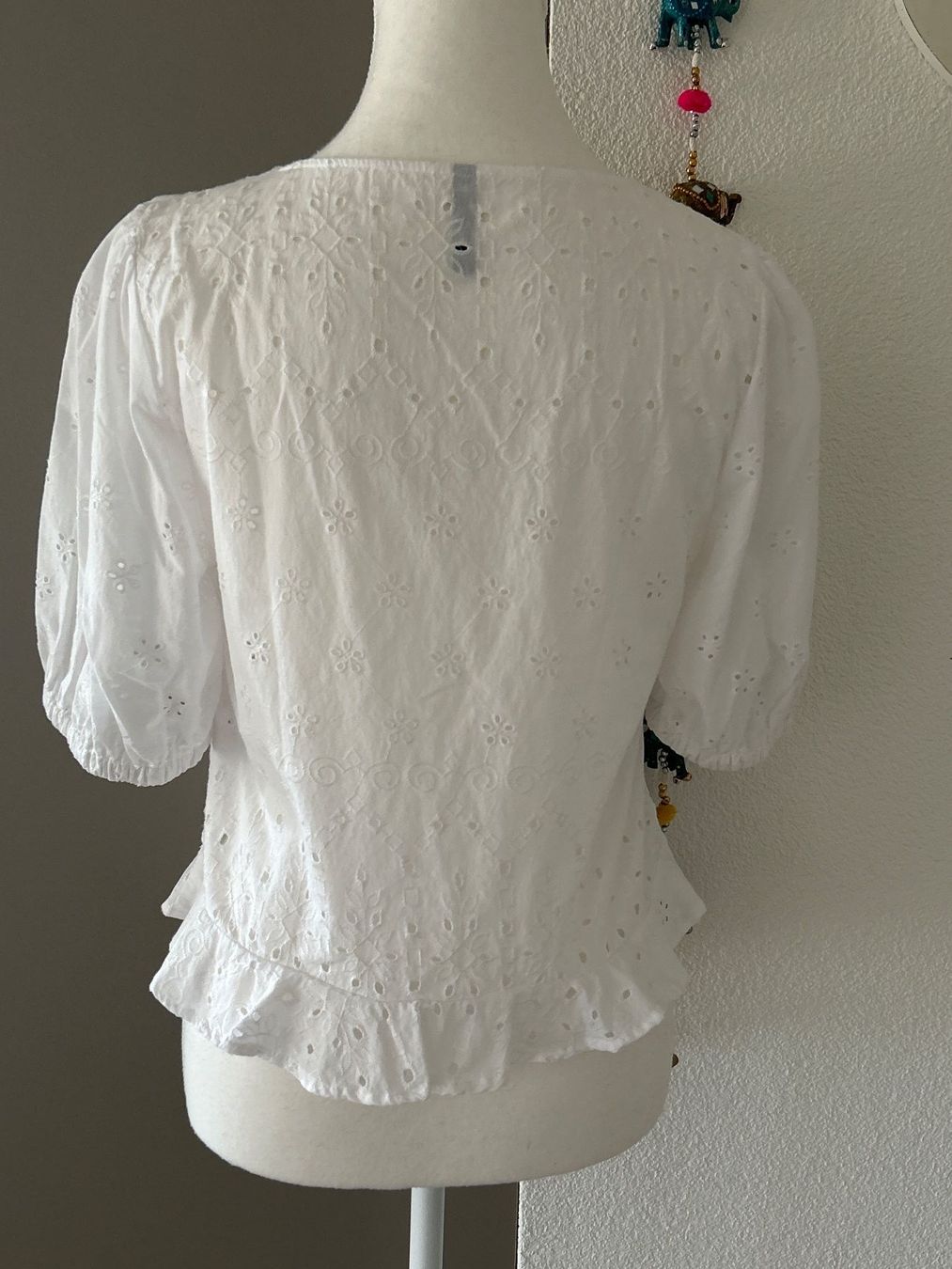 Camicette: Kurzarm Blusenshirt weiss von Chicorée Gr. L – Usato da Brunnen venduto da Nala2929 4