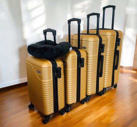 5 teiliges Reisekoffer Koffer Set wayBAG in GOLD NEU