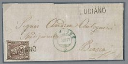 1877, STAB-0 LUDIANO AUF Z/30+SEMIONE, S. SCHÖNES BRIEFLEIN!