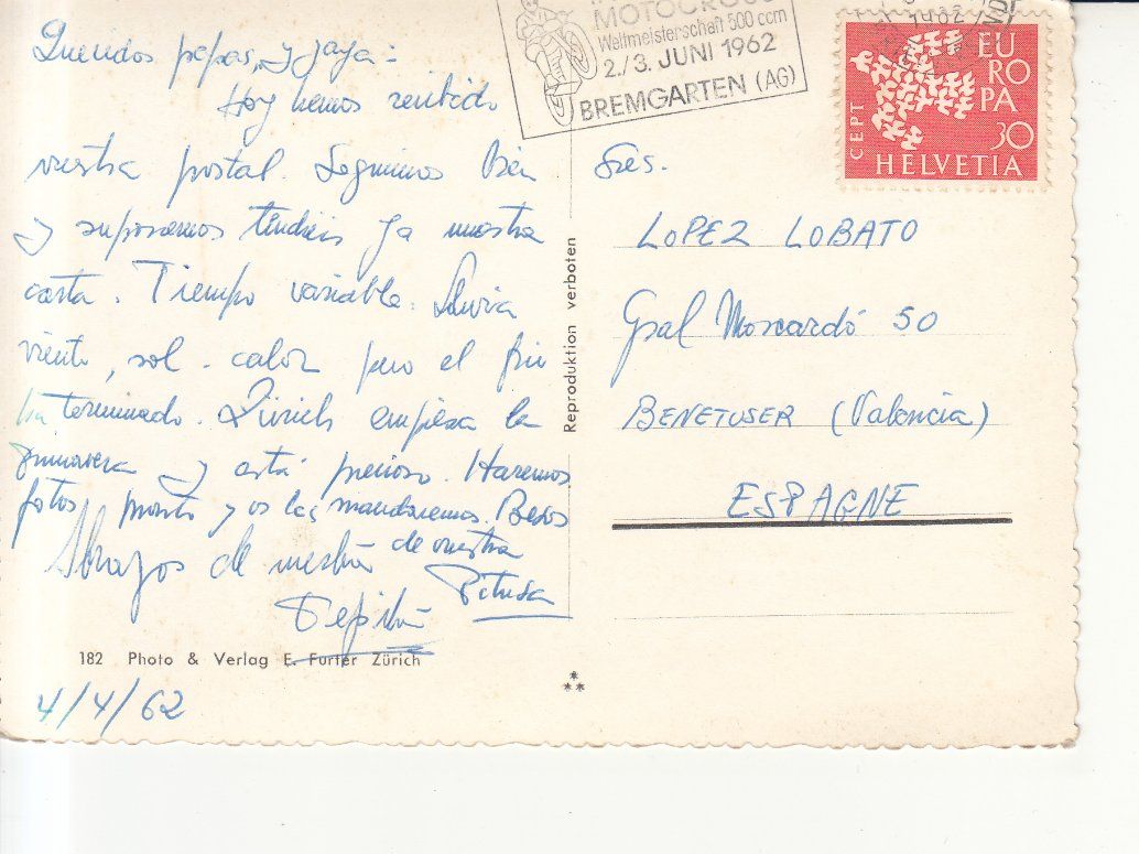 Cartoline postali: Zürich 1962 – Usato da Bürglen TG venduto da StampGraf 1