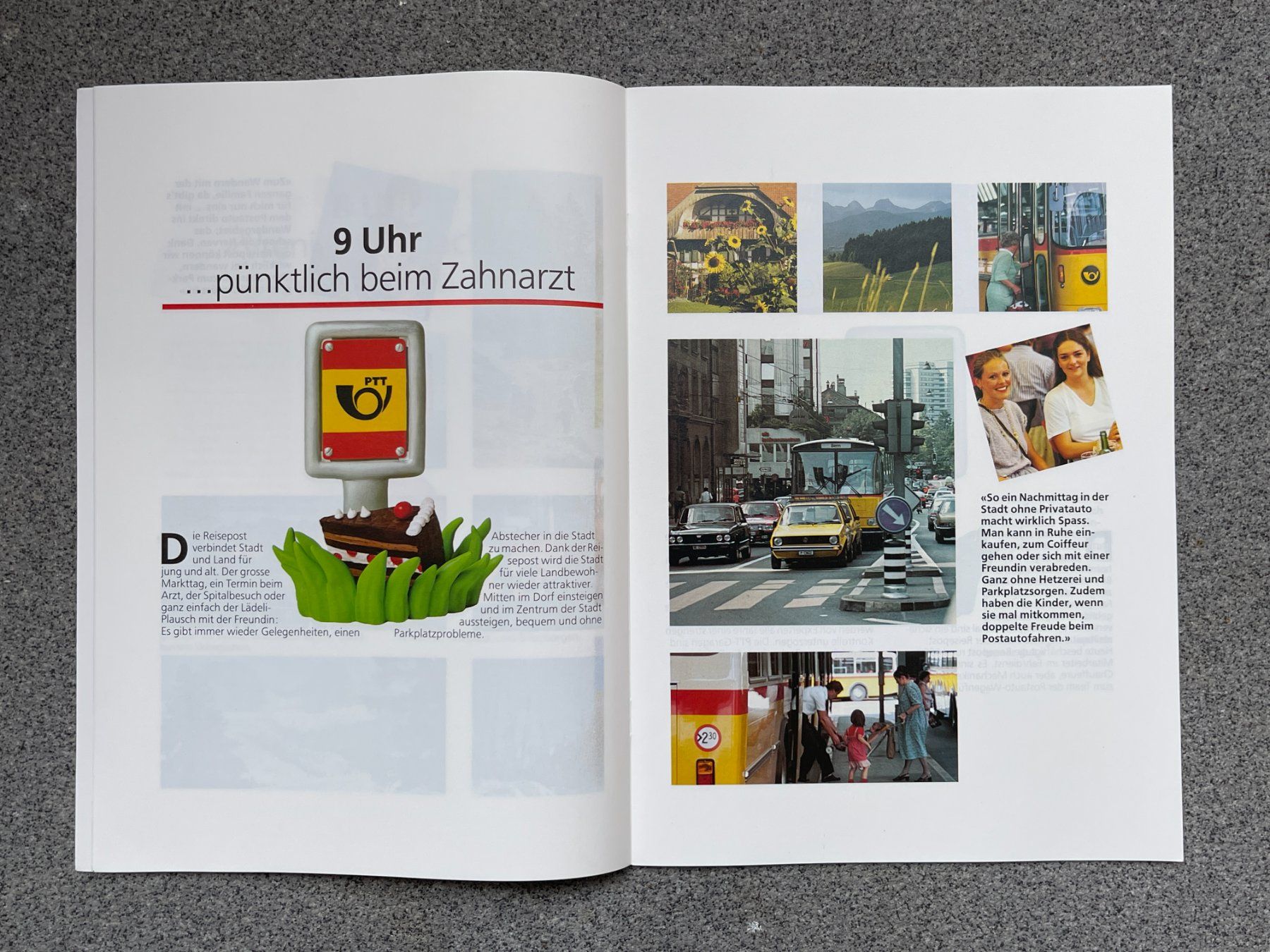 Riviste & Magazine: Einsteigen bitte Postauto PTT Werbebroschüre mit Saurer RH – Nuovo (secondo la descrizione) da Bern venduto da AWiBe 4