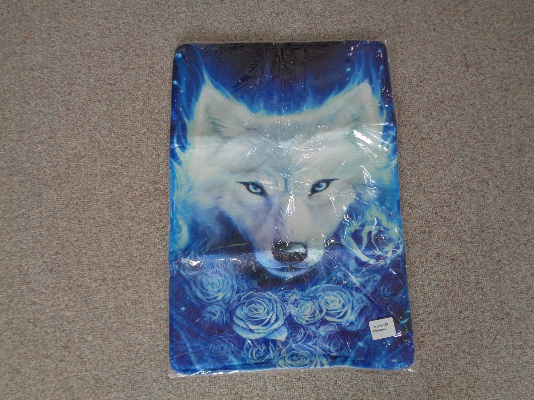 Tappeti: Teppich mit Wolf (60 x 40 cm) – Nuovo e nell'imballaggio originale da Langenbruck venduto da Gumsi
