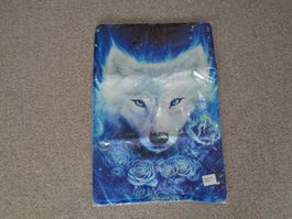 Teppich mit Wolf (60 x 40 cm)