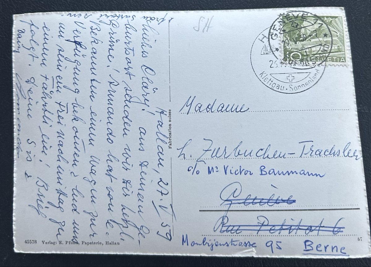 Ansichtskarten: Flugaufnahme Hallau  – Gebraucht aus Horw von Tellbub 1