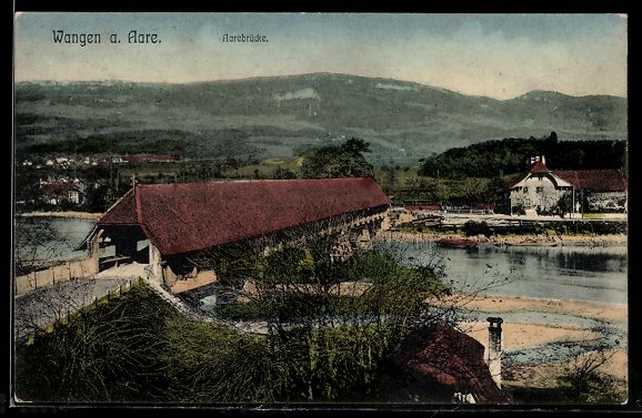 Cartoline postali: AK Wangen a. Aare, Aarebrücke – Usato da Berlin venduto da bartko-reher