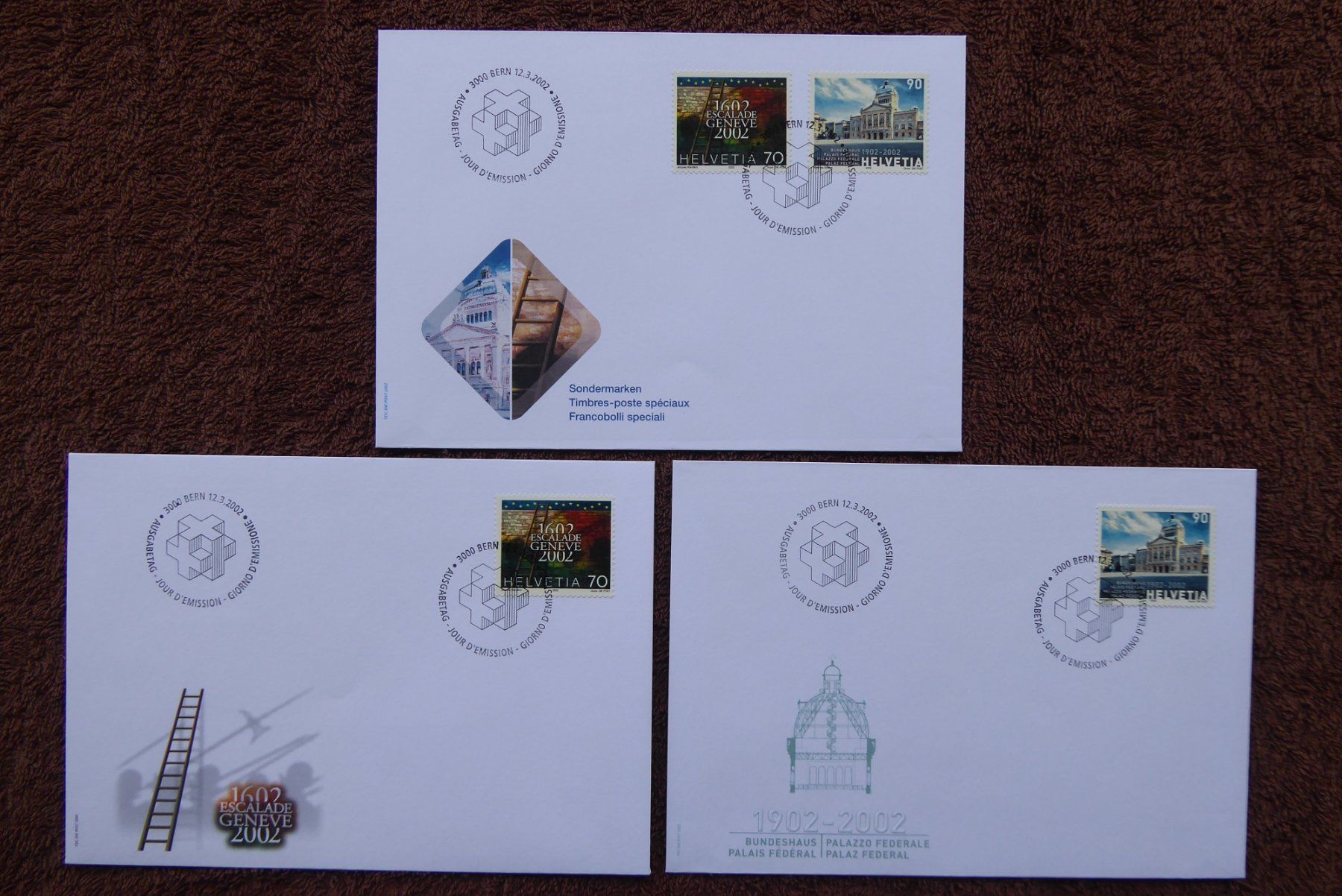 Tutti i francobolli: (F364) FDC 2002: Zst. Nr. 1045 + 1046 – Usato da Basel venduto da scholle50
