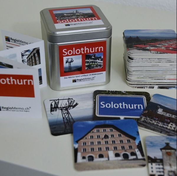 Giochi: Memory Spiel Stadt Solothurn – Nuovo e nell'imballaggio originale da Erlinsbach venduto da Pfaessli