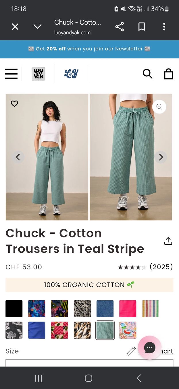 Lucy & Yak Pantaloni: Lucy and Yak Baumwollhose – Nuovo (secondo la descrizione) da Bern venduto da hof_5bvg 2