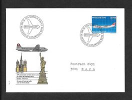 Jubiläumsflug 25 Jahre Luftpostv. Genf - New York 2.5.1972
